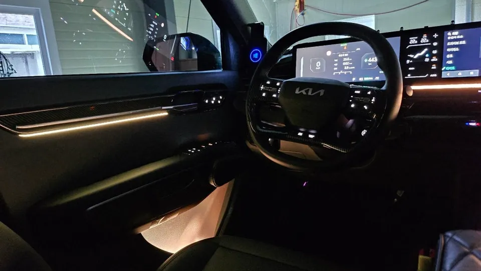 Kia EV9 ambient lighting - Kia EV9 Ambient Lighting Review: 3x Brighter Than Stock photo 4