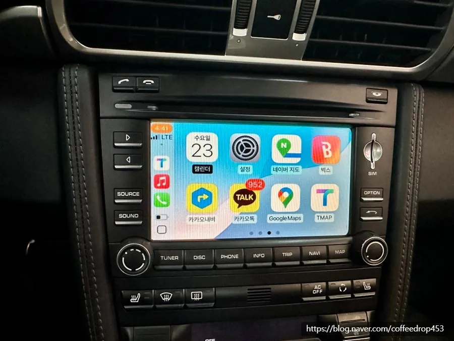 Porsche 911のAndroid Auto・CarPlay取付事例 施工写真 4-2