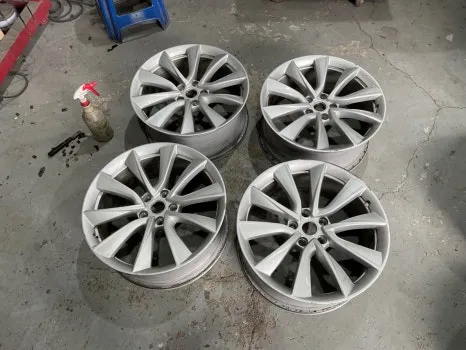 Tesla Model 3 Wheel Repair — Curb Rash Restoration Case Study photo 2