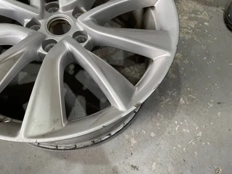 Tesla Model 3 wheel repair - Tesla Model 3 Wheel Repair — Curb Rash Restoration Case Study photo 3