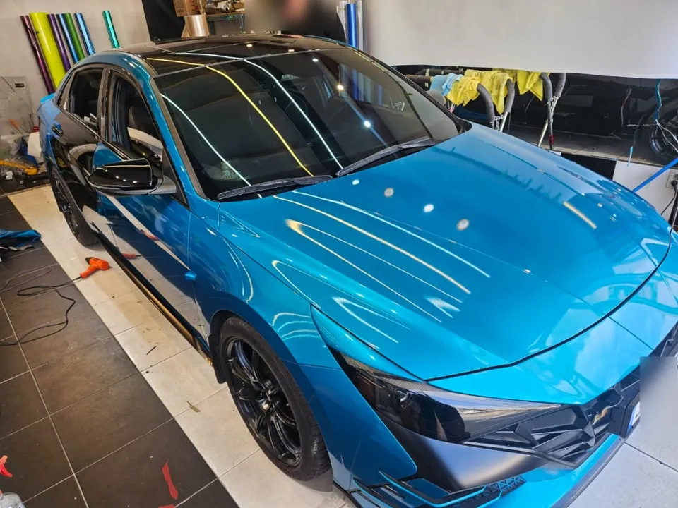 Hyundai Elantra CN7のカーラッピング事例 施工写真 4