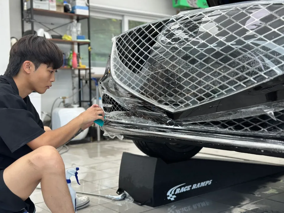 Genesis G80 PPF再施工事例｜韓国での保険修理 施工写真 3-2