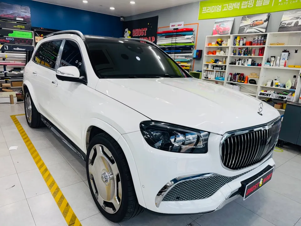 Mercedes-Benz GLS PPF施工事例|デュオトンラッピングとライト保護 施工写真 3-1