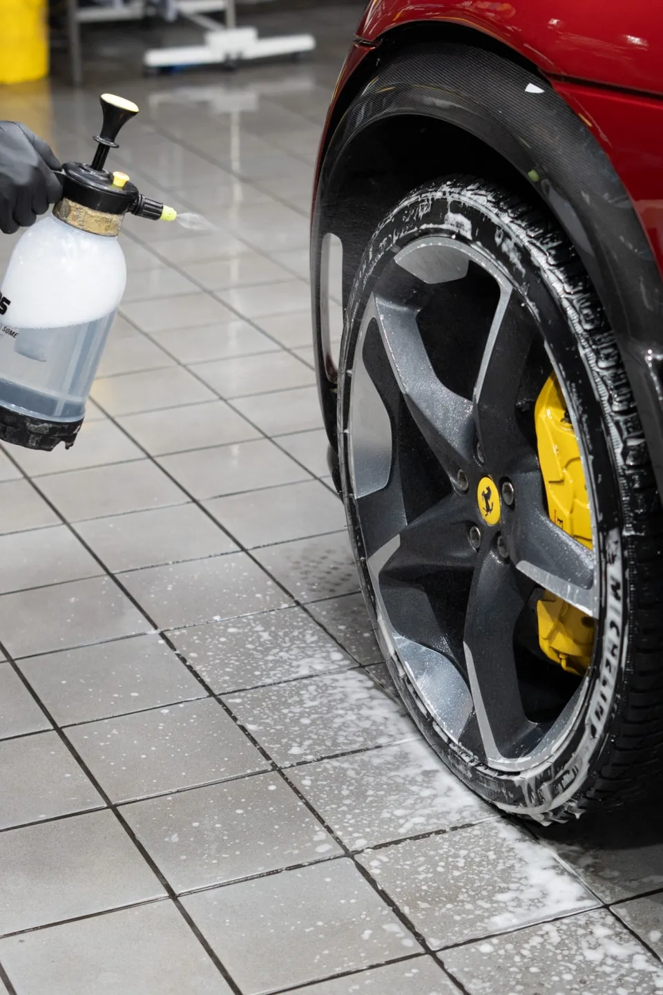 Ferrari Purosangueのガラスコーティング事例|費用目安・仕上がり 施工写真 1-2