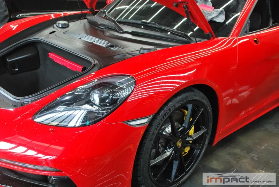 ポルシェ 718 Boxster GTS PPF施工事例|費用目安・仕上がり 施工写真 1-2