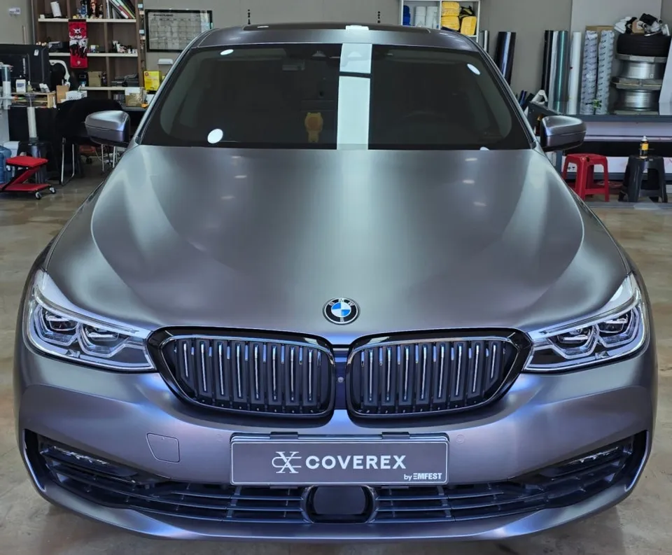 BMW 6GT Vinyl Wrap Review: Satin Dark Grey Upgrade photo 2