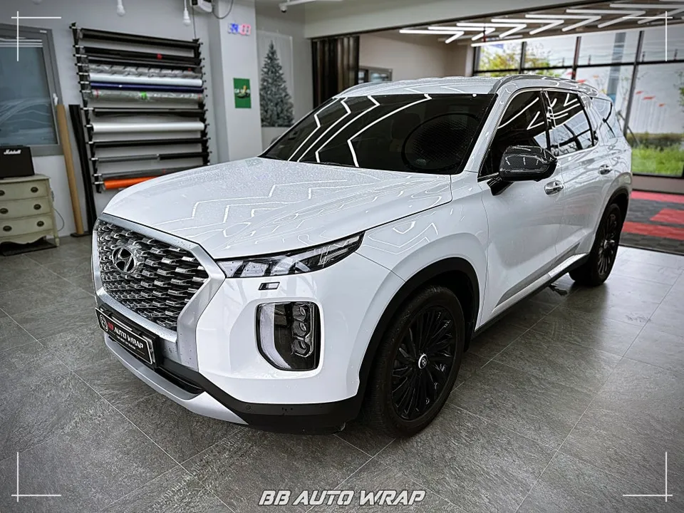 Hyundai Palisade Vinyl Wrap Review: Chrome Delete & Grille Swap photo 4