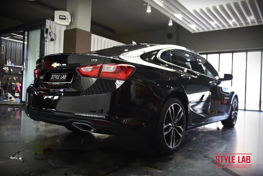 Chevrolet Malibu vinyl wrap - Chevrolet Malibu Vinyl Wrap Review: Satin Dark Gray Color Change photo 3