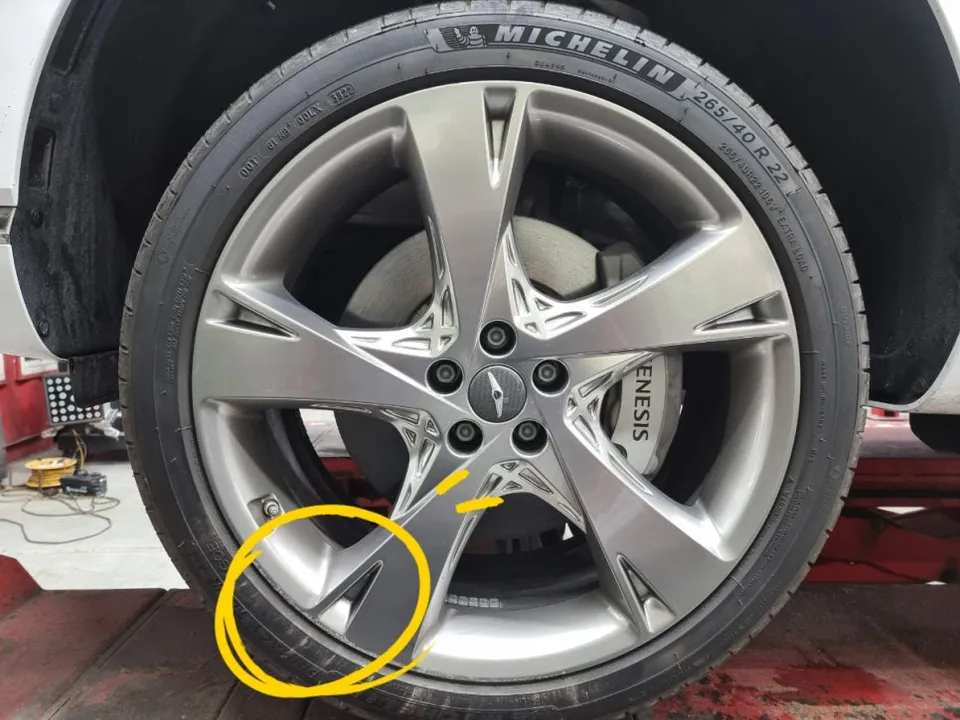 Genesis GV80 wheel repair - Genesis GV80 Wheel Repair & Painting Review photo 4