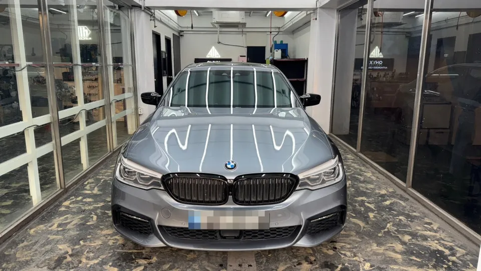 BMW 5 Series ppf - BMW 5 Series PPF Review: Volcanic Gray Wrap photo 3