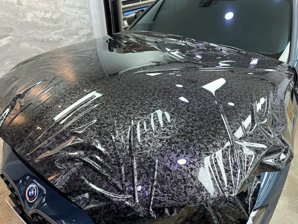 BMW 4 Series G22 vinyl wrap - BMW 4 Series G22 Vinyl Wrap Review: Forged Carbon Hood photo 5