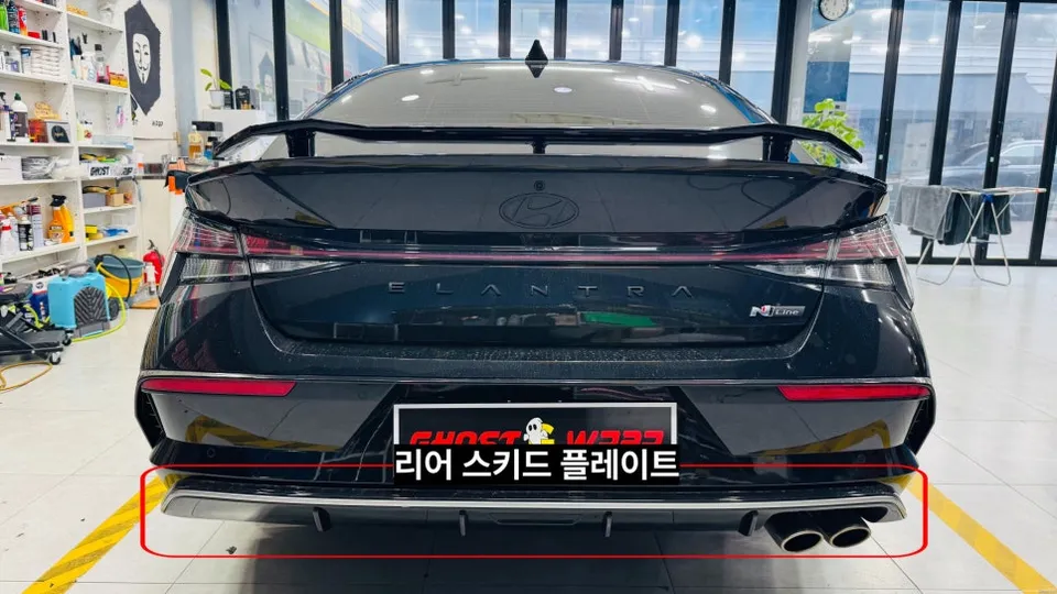 Hyundai Elantra Nのカーラッピング事例|費用目安・仕上がり 施工写真 1-2