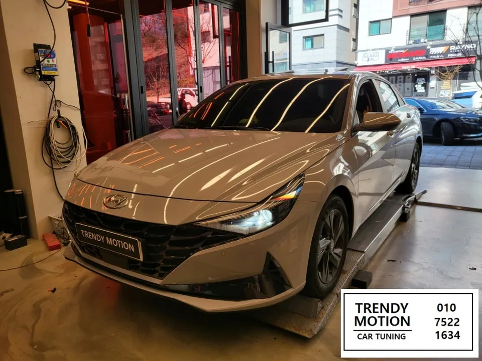 Hyundai Elantra CN7 lighting upgrade installation result