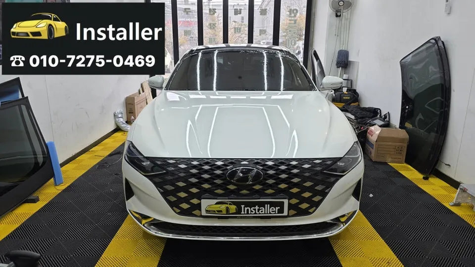 Hyundai Grandeur IGのカーフィルム施工事例 施工写真 2