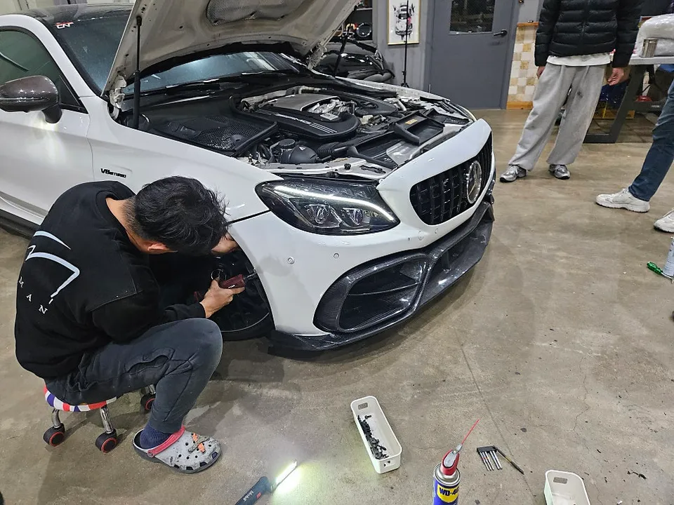 BMW M3のPPF施工事例 施工写真 4-2