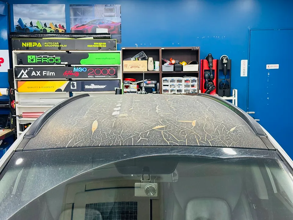 Hyundai Santa Feのカーラッピング事例|費用目安・仕上がり 施工写真 1-2