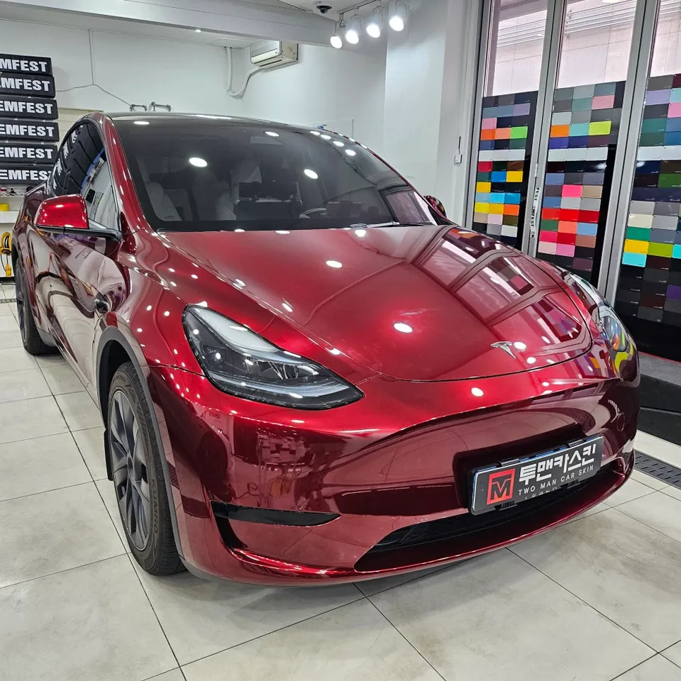 Tesla Model YのPPF施工事例|傷隠しと保護効果 施工写真 2-1