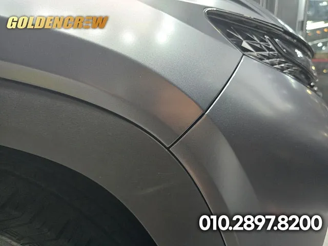 Hyundai TucsonのPPF施工事例|無光PPFとクローム除去 施工写真 4-1