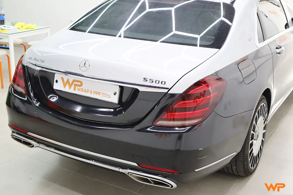 Mercedes-Benz S-Class W222のカーラッピング事例|費用目安・仕上がり 施工写真 1-3