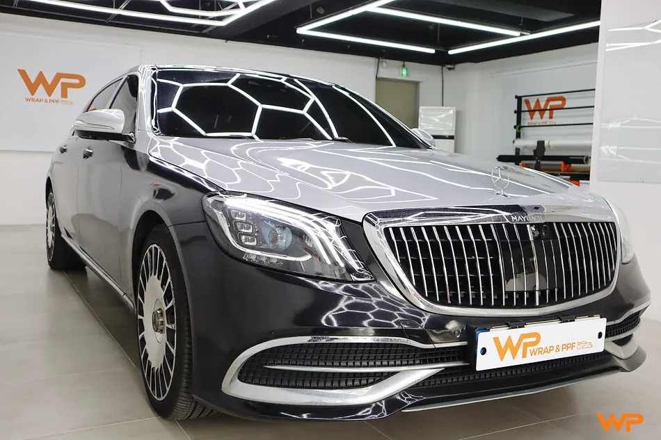 Mercedes-Benz S-Class W222のカーラッピング事例|費用目安・仕上がり 施工写真 2-3