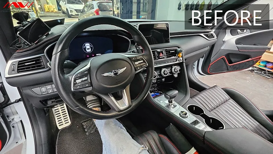 Genesis G70 interior customization - Genesis G70 Interior Customization Review — Hermes Orange photo 2