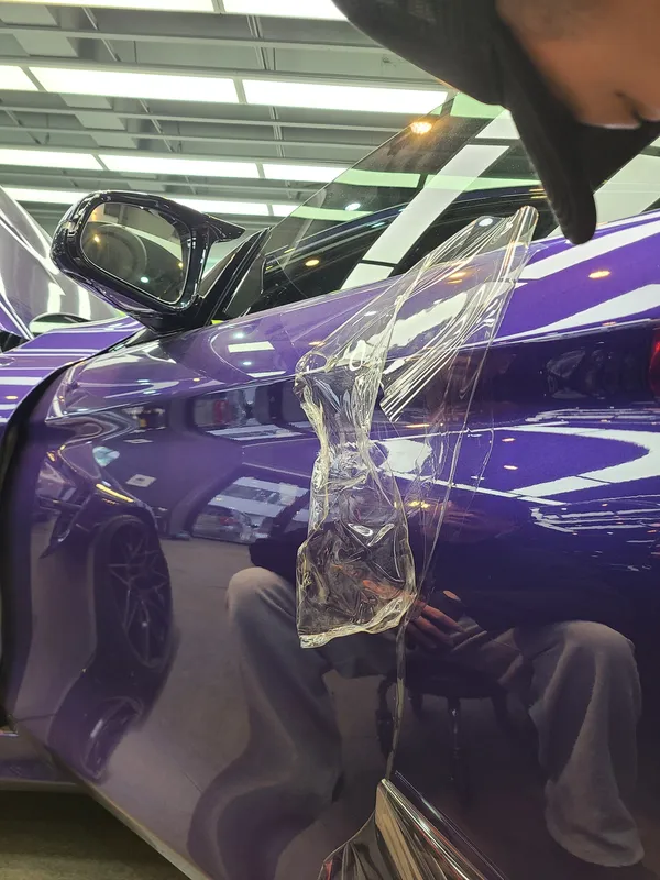 BMW M4のPPF施工事例｜5年後の状態と仕上がり 施工写真 3-1