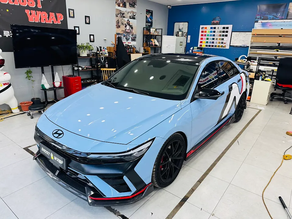 Hyundai Elantra NのPPF施工事例|費用目安と仕上がり 施工写真 1-3
