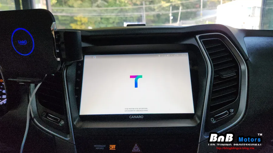 Hyundai Santa Fe DMのAndroid Auto・CarPlay取付事例 施工写真 1-3
