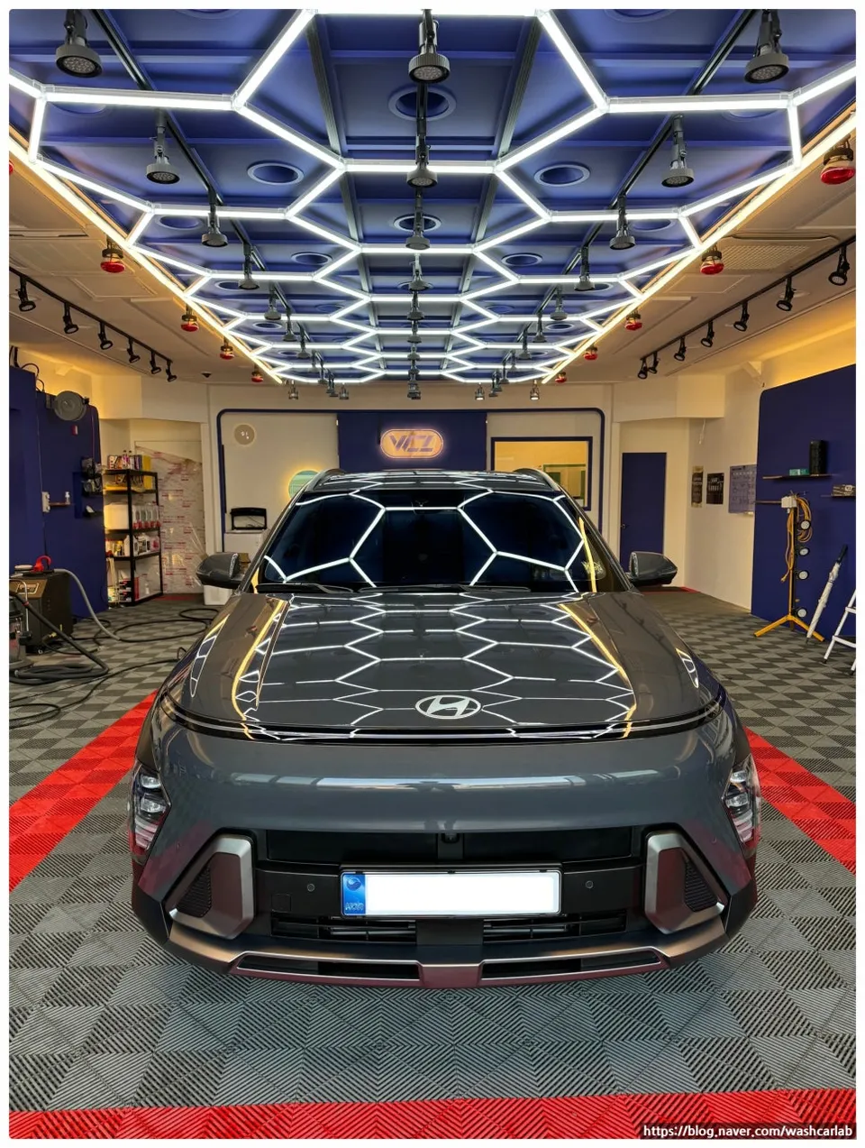 Kia Konaのガラスコーティング事例｜韓国での施工参考 施工写真 2-3