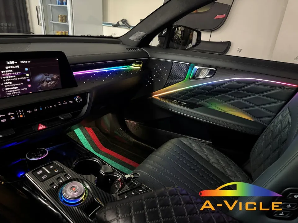 Kia K8 GL3 ambient lighting installation result