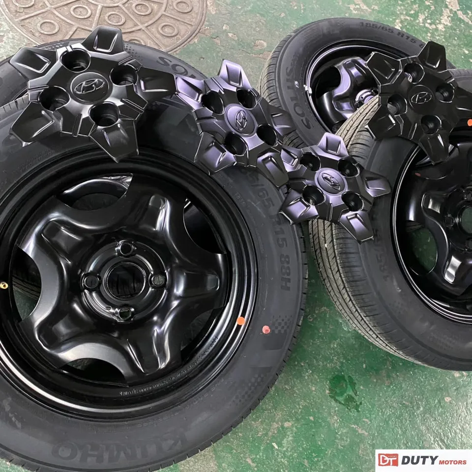 Hyundai Casper wheel repair - Hyundai Casper Wheel Painting Review: Custom Blue Color Match photo 4