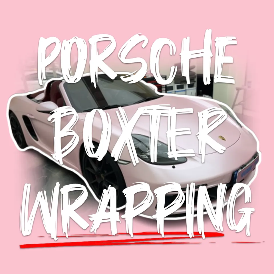 Porsche Boxster vinyl wrap installation result