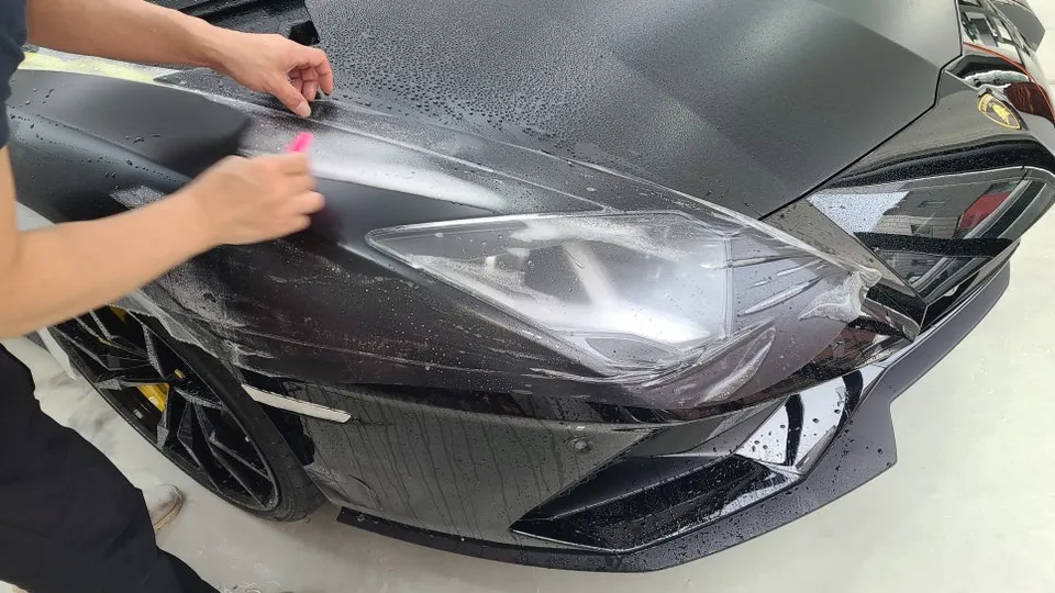 Lamborghini Aventador PPF施工事例|無光化カスタム 施工写真 1-3