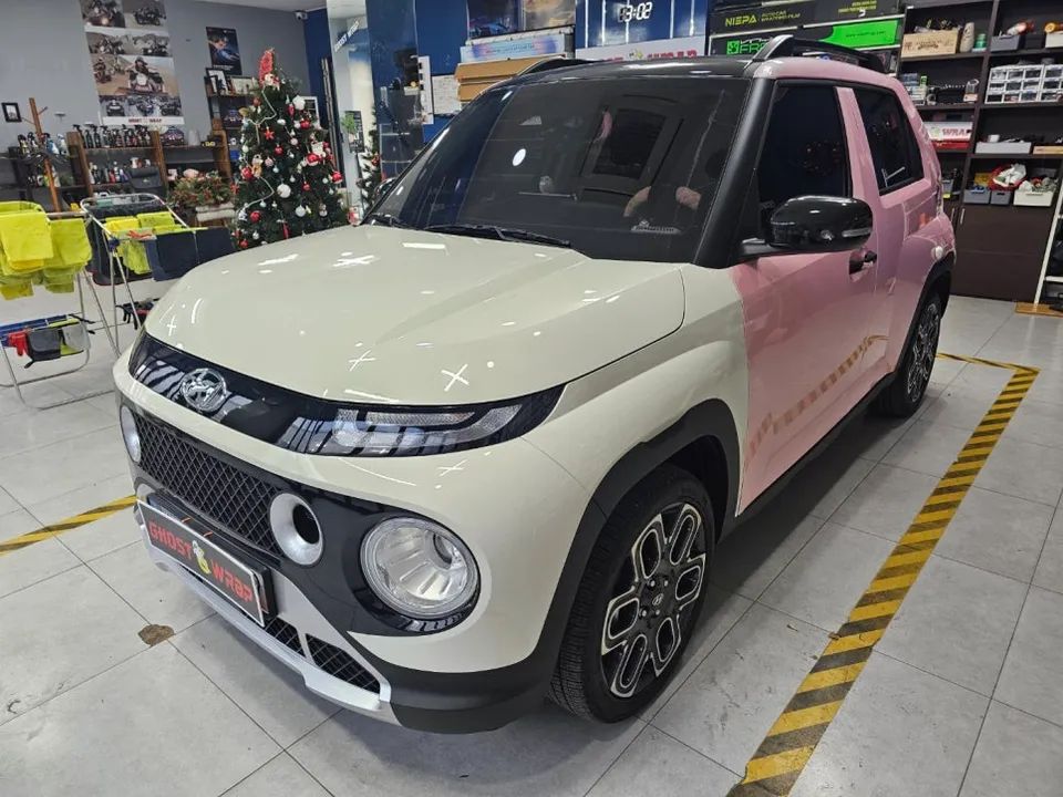 Hyundai Casperのカーラッピング事例|費用目安・仕上がり 施工写真 1-2