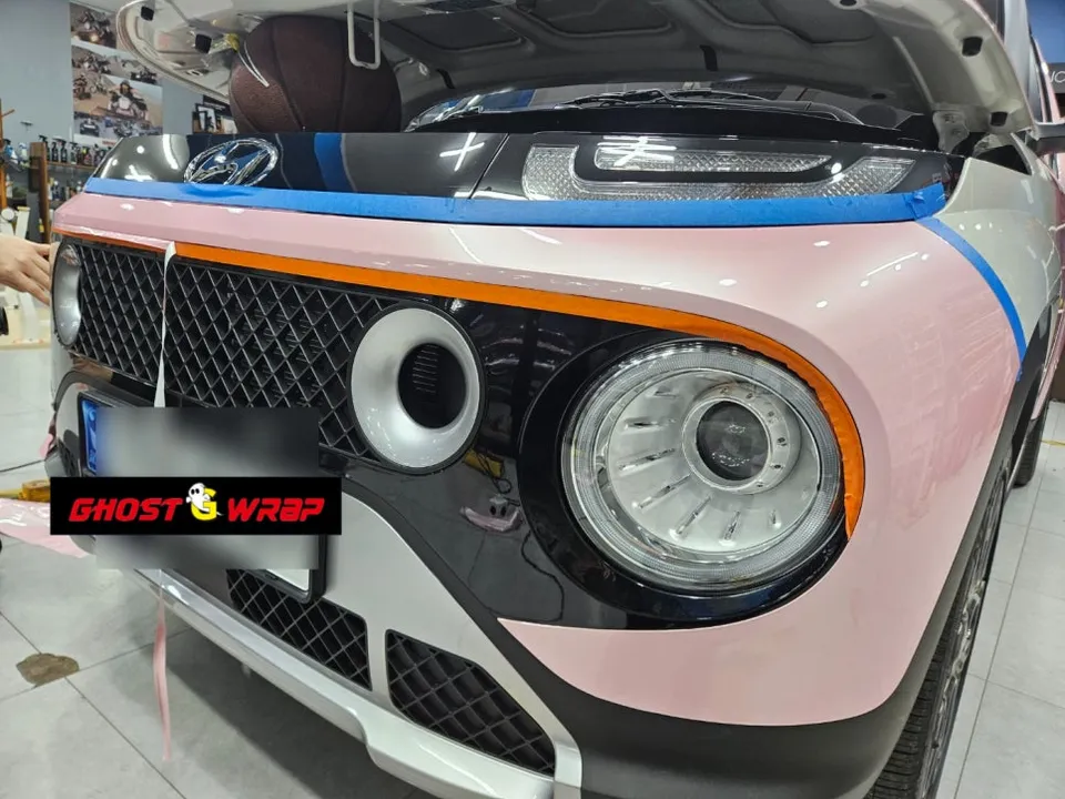 Hyundai Casperのカーラッピング事例|費用目安・仕上がり 施工写真 1-3