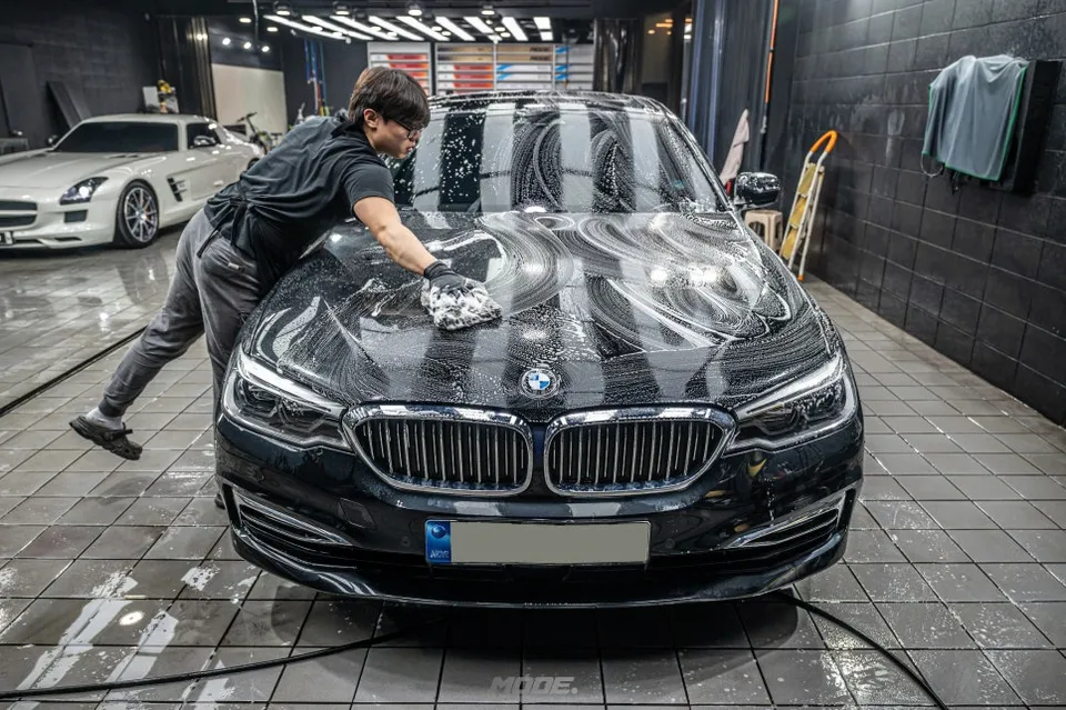 BMW 530iのガラスコーティング事例 施工写真 3-2