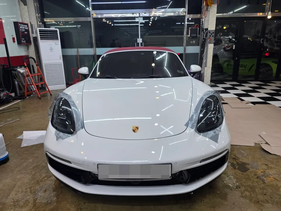 Porsche Boxster PPF施工事例|ライト保護と印象チェンジ 施工写真 3-2