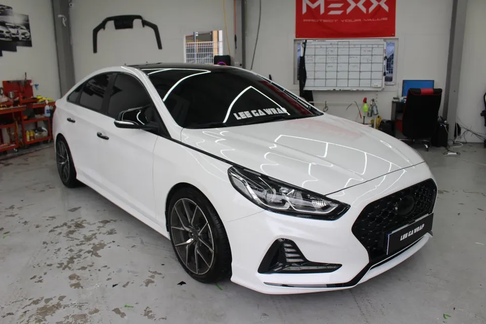 Hyundai Sonata New Riseのカーラッピング事例｜費用目安・仕上がり 施工写真 2-1