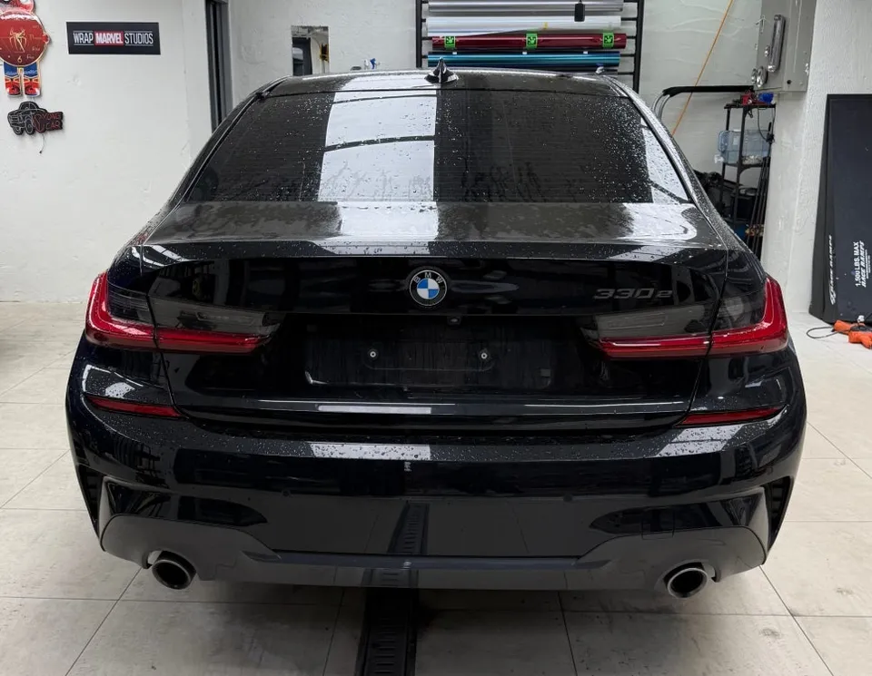 BMW 3 Series G20 カーラッピング事例|マットダークグレー 施工写真 2-2