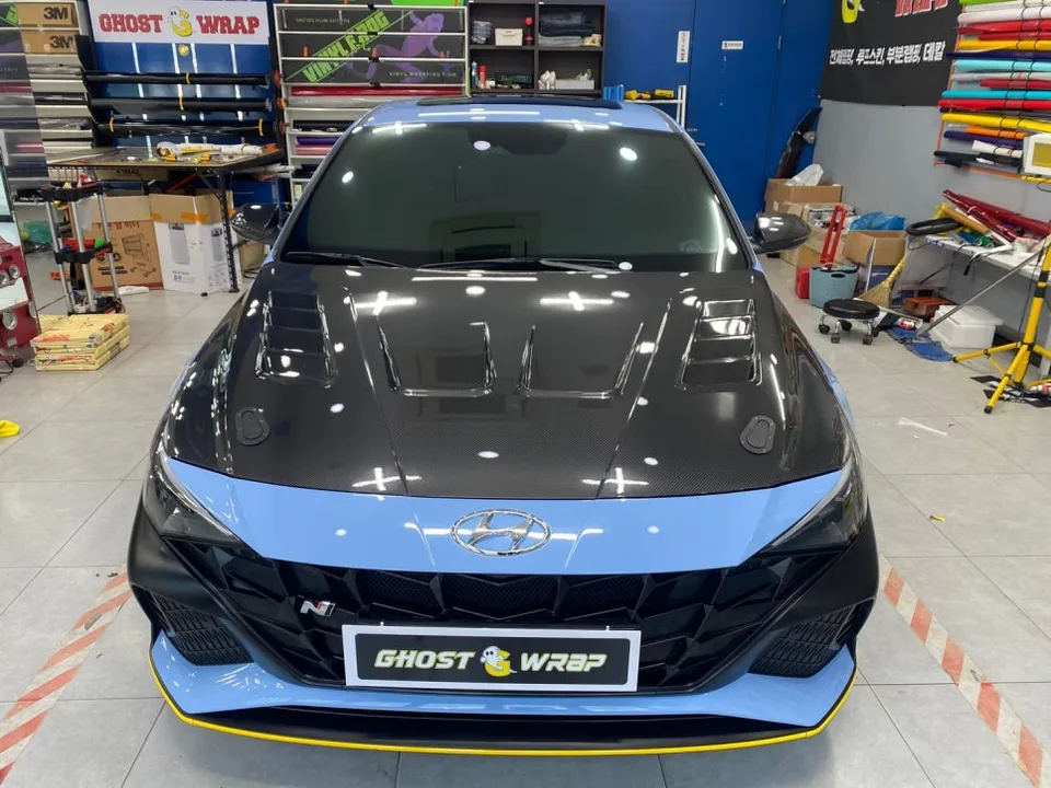 Hyundai Elantra NのPPF施工事例｜GTウィング保護 施工写真 1-1