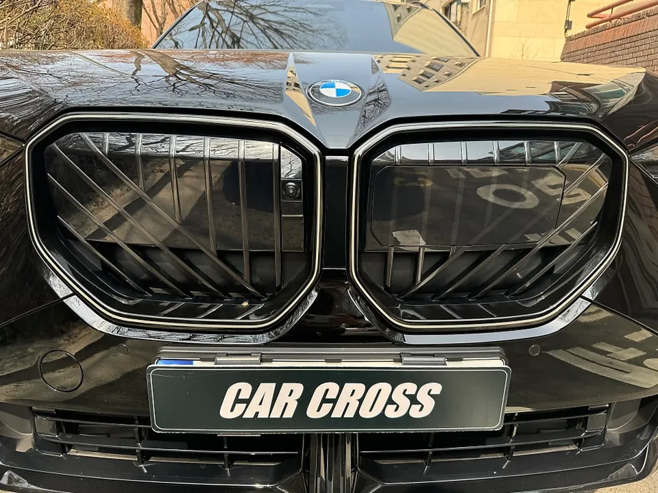 BMW X3のグリルラッピング事例|オールブラック化で印象激変 施工写真 1-2