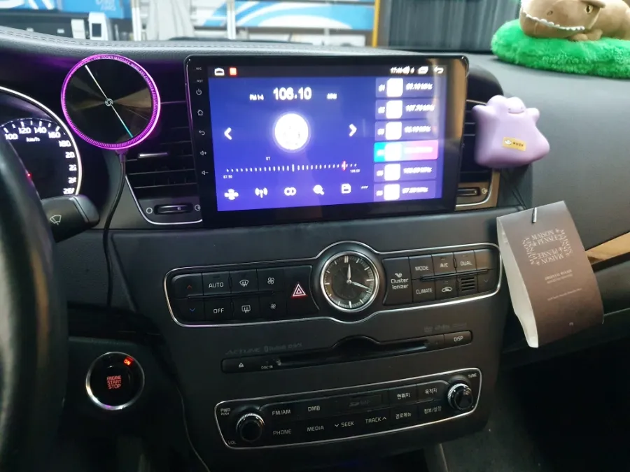 Kia K7 YGのAndroid Auto・CarPlay取付事例 施工写真 4-1