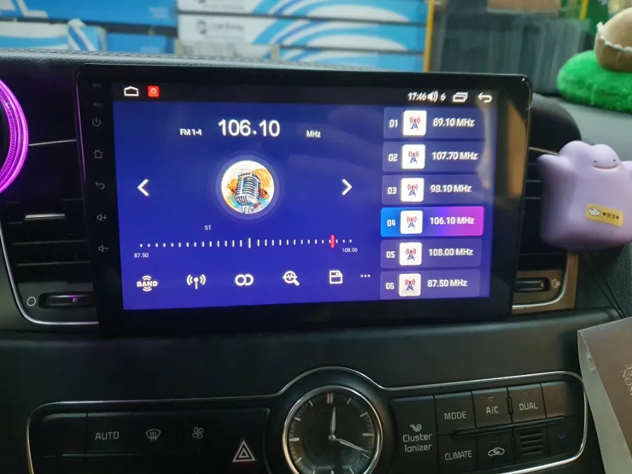 Kia K7 YGのAndroid Auto・CarPlay取付事例 施工写真 1-2