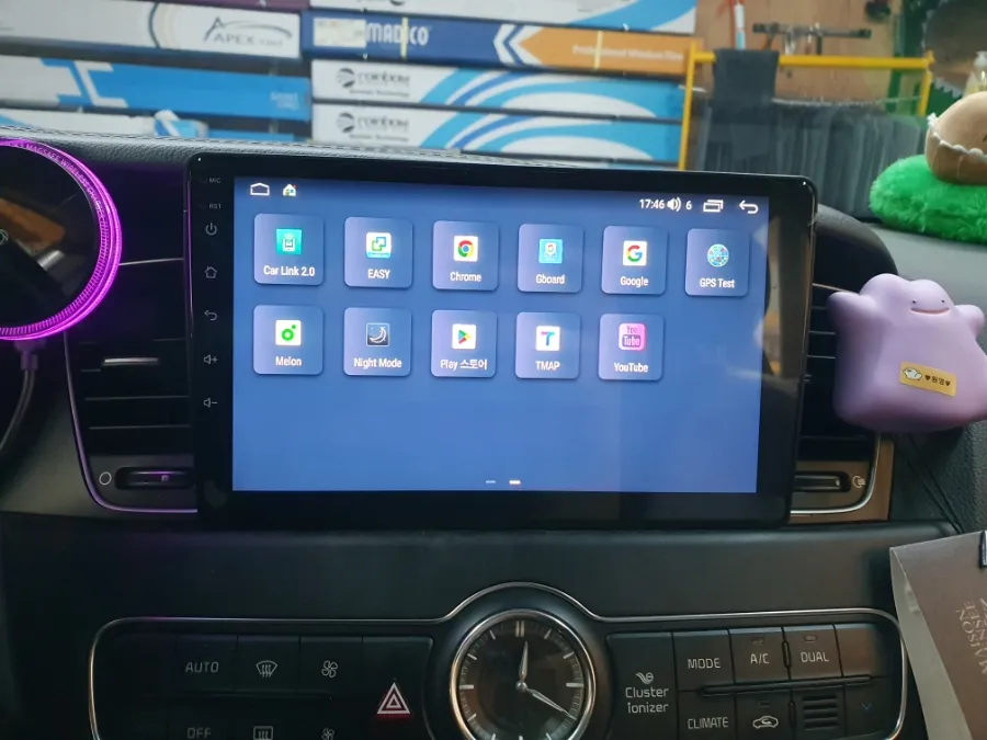 Kia K7 YGのAndroid Auto・CarPlay取付事例 施工写真 1-3