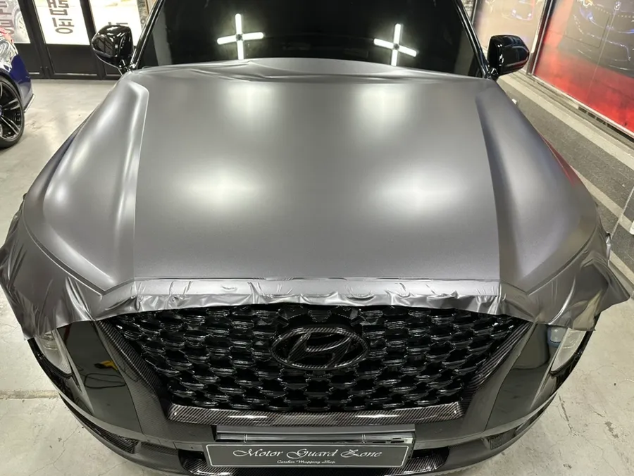Hyundai Palisade vinyl wrap - Hyundai Palisade Vinyl Wrap Review: Satin Dark Gray photo 3