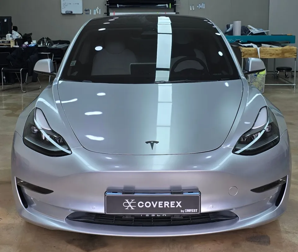 Tesla Model 3 vinyl wrap - Tesla Model 3 Vinyl Wrap Review: HANYA GT Silver Upgrade photo 3