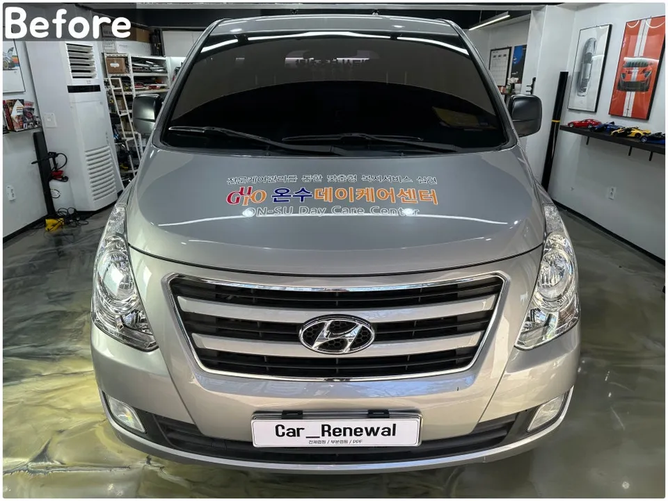 Hyundai Starexのカーラッピング事例 施工写真 1-1