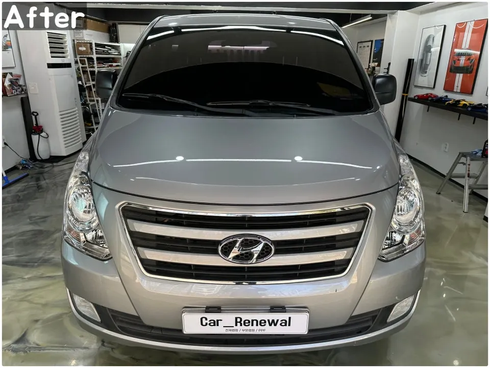 Hyundai Starexのカーラッピング事例 施工写真 2-1