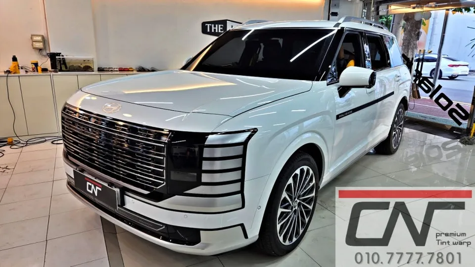 Hyundai Palisadeのカーフィルム施工事例：費用目安と仕上がり 施工写真 1-1