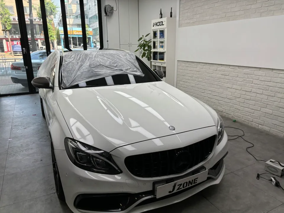 Mercedes-Benz C63 AMG PPF施工事例|韓国での実例 施工写真 3-1